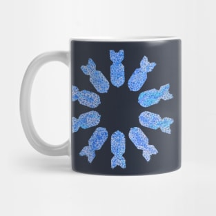 Crazy Daisy (blue) Mug